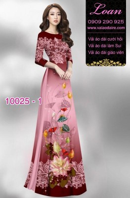Vải áo dài hoa 3D-DT 10025