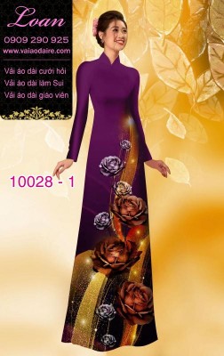 Vải áo dài hoa 3D-DT 10028