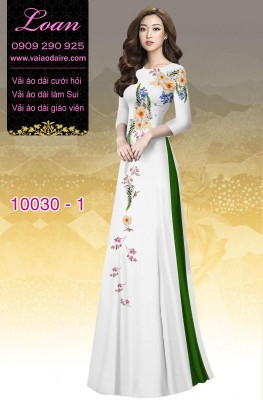 Vải áo dài hoa 3D-DT 10030