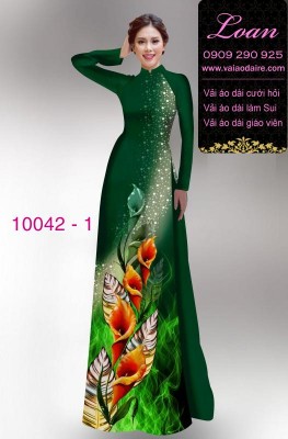 Vải áo dài hoa 3D-DT 10042