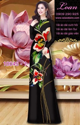 Vải áo dài hoa 3D-DT 10045