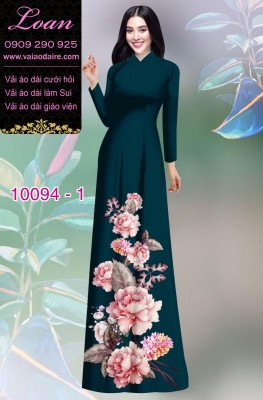Vải áo dài hoa 3D-DT 10094