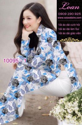 Vải áo dài hoa 3D-DT 10095