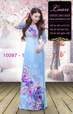 Vải áo dài hoa 3D-DT 10097