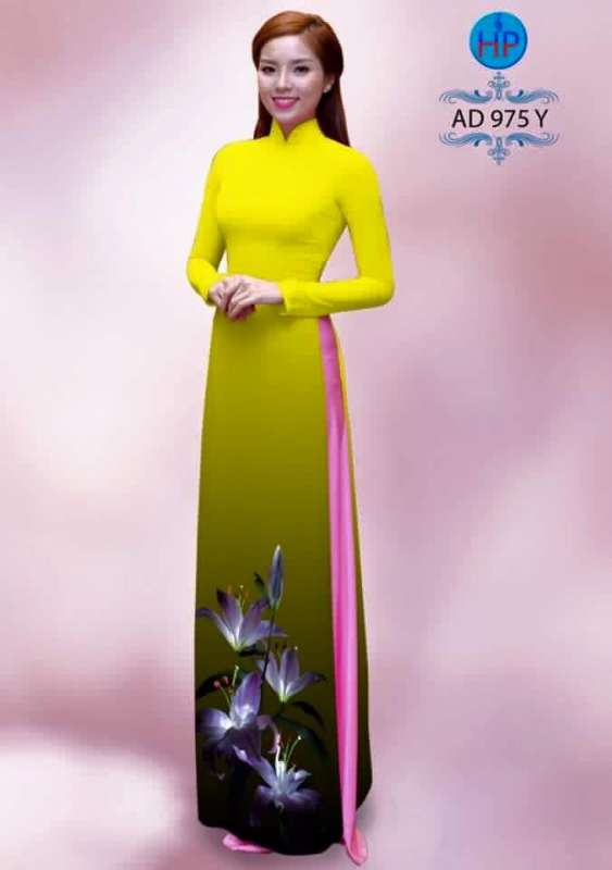 Vải áo dài hoa Ly