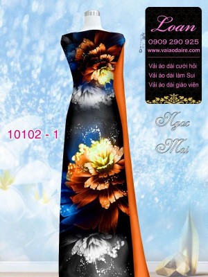 Vải áo dài hoa 3D-DT 10102