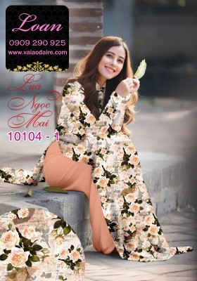 Vải áo dài hoa 3D-DT 10104