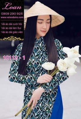 Vải áo dài hoa nhí-DT 10112