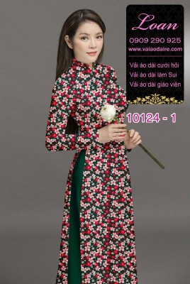 Vải áo dài hoa nhí-DT 10124
