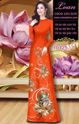 Vải áo dài hoa 3D-DT 10125