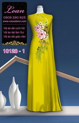 Vải áo dài hoa 3D-DT 10128