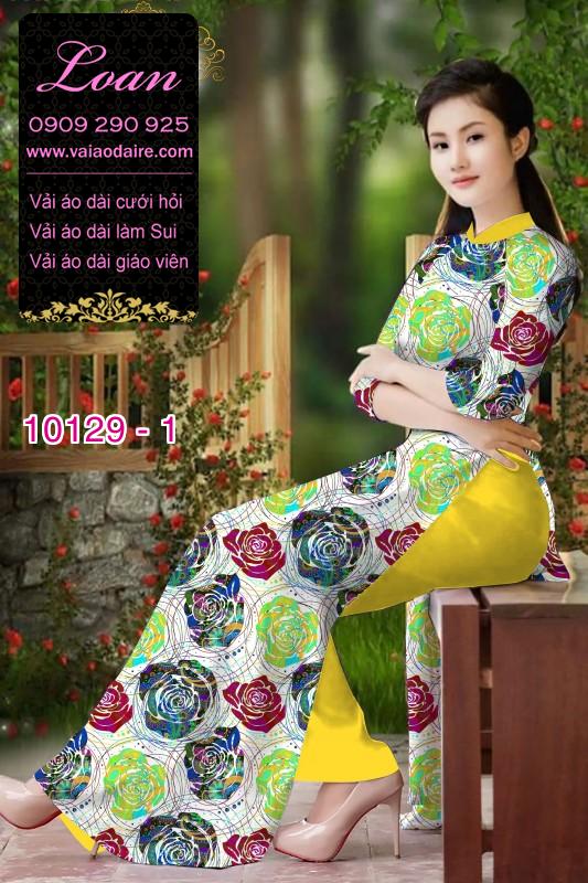 Vải áo dài hoa 3D