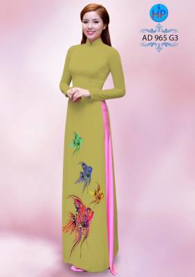 Vải áo dài cá 3 đuôi-DT 1013