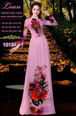 Vải áo dài hoa 3D-DT 10134