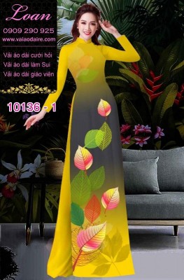 Vải áo dài hoa 3D-DT 10136