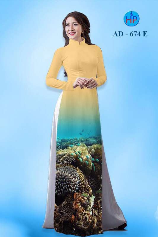 Vải áo dài phong cảnh