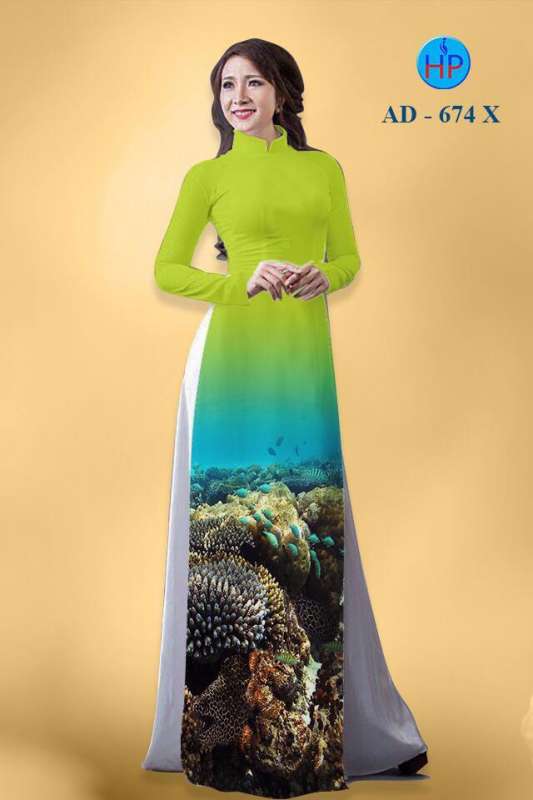 Vải áo dài phong cảnh