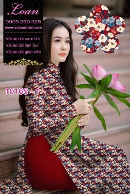 Vải áo dài hoa nhí-DT 10165