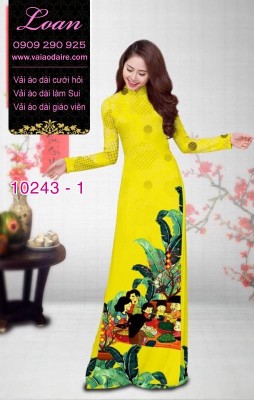 Vải áo dài tết sum vầy-DT 10243