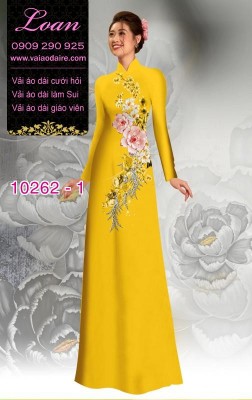 Vải áo dài hoa 3D-DT 10262