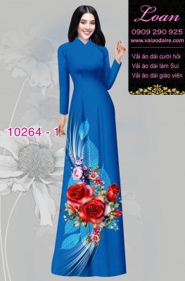 Vải áo dài hoa 3D-DT 10264