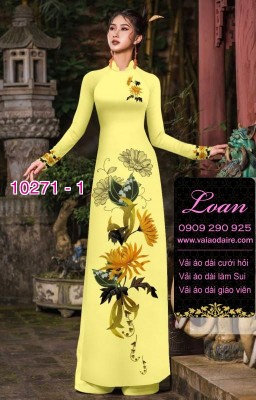 Vải áo dài hoa 3D-DT 10271