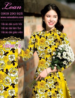 Vải áo dài hoa 3D-DT 10290