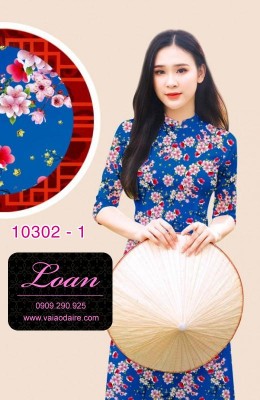 Vải áo dài hoa tết-DT 10302