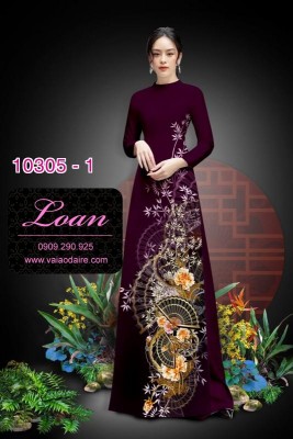 Vải áo dài hoa 3D-DT 10305