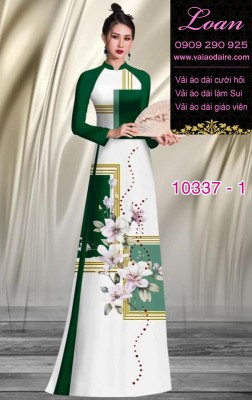 Vải áo dài hoa 3D-DT 10337