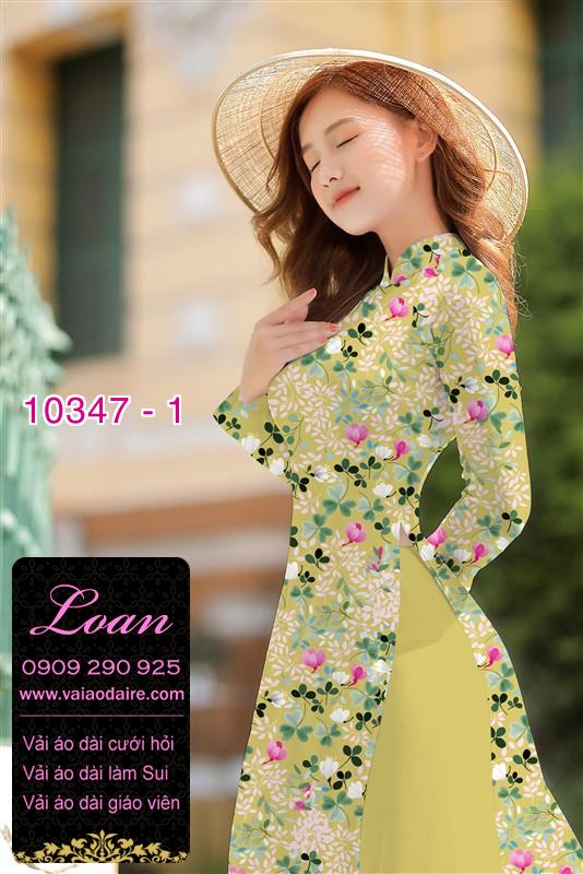 Vải áo dài hoa 3D.