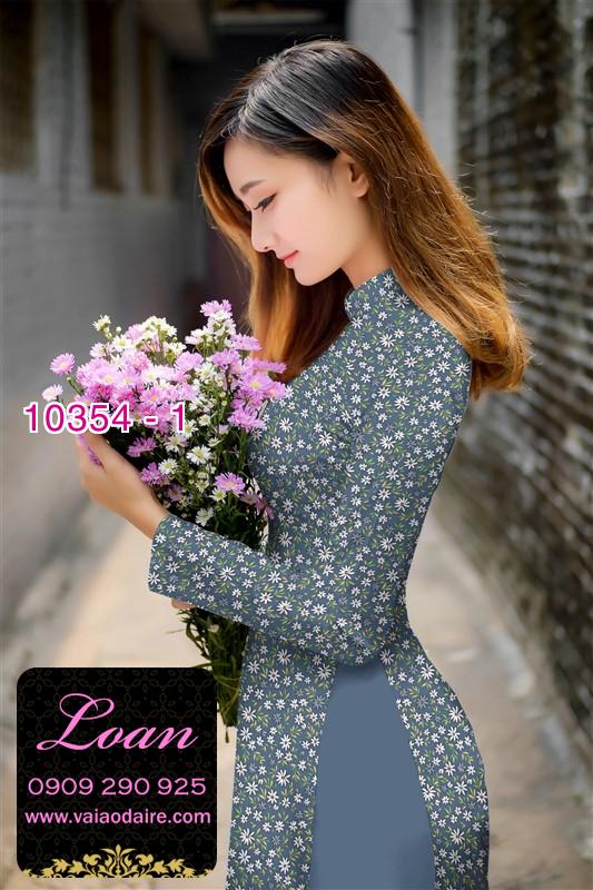 Vải áo dài hoa nhí.