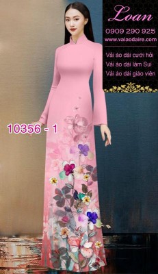 Vải áo dài hoa 3D-DT 10356