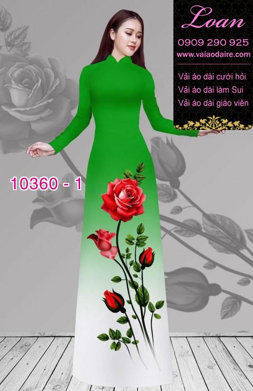 Vải áo dài hoa 3D
