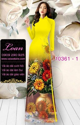Vải áo dài hoa 3D-DT 10361