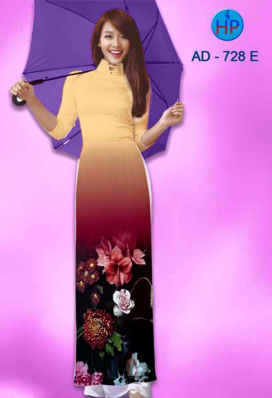 Vải áo dài hoa dưới