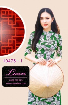 Vải áo dài hoa 3D.-DT 10475