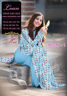 Vải áo dài hoa nhí-DT 10518