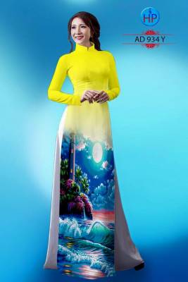Vải áo dài phong cảnh 3D-DT 1055