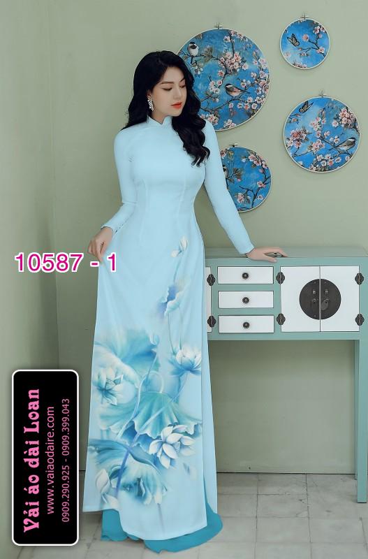 Vải áo dài hoa Sen