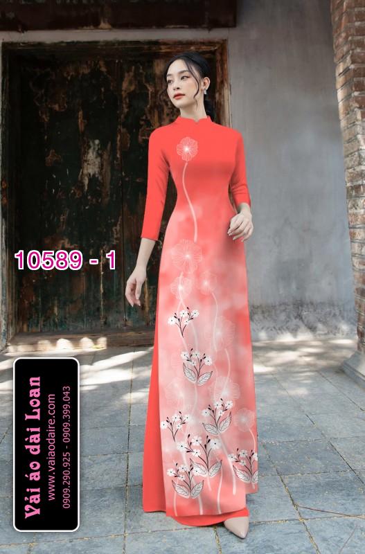Vải áo dài hoa 3D