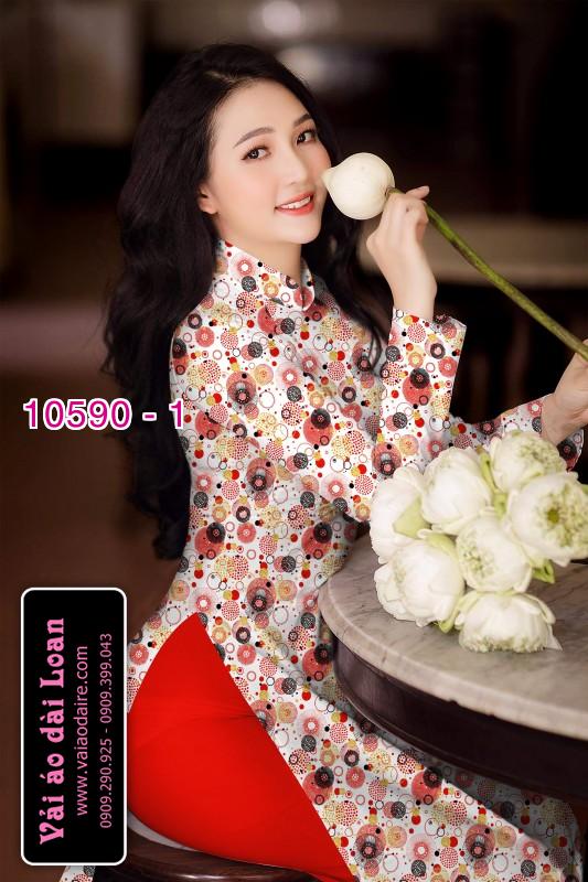 Vải áo dài hoa nhí