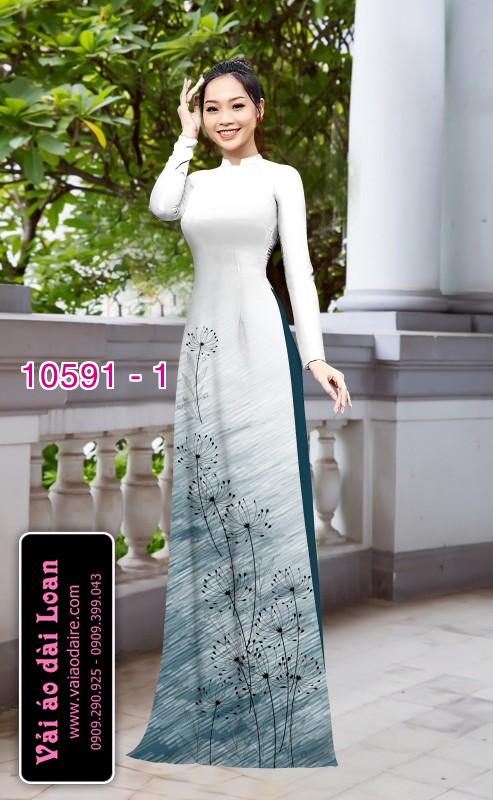 Vải áo dài hoa 3D