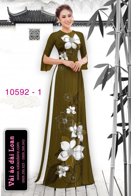 Vải áo dài hoa 3D