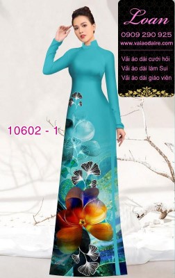 Vải áo dài hoa 3D-DT 10602