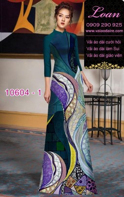 Vải áo dài hoa 3D-DT 10604