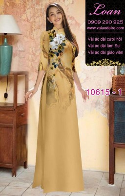 Vải áo dài hoa 3D-DT 10615