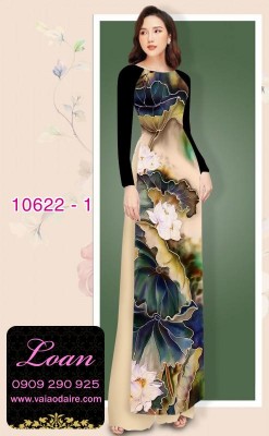 Vải áo dài hoa sen-DT 10622