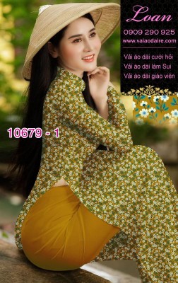 Vải áo dài hoa nhí-DT 10679
