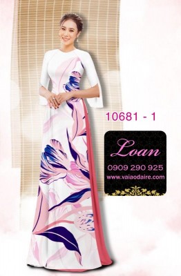 Vải áo dài hoa 3D-DT 10681